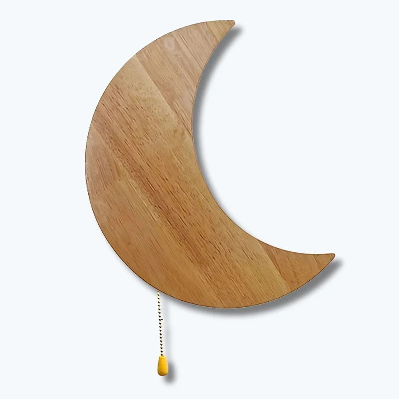 Mond Wandlampe für Kinder aus Holz
