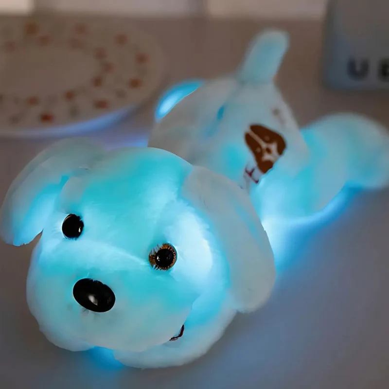 Leuchtender Plüschhund als Nachtlicht für Kinder