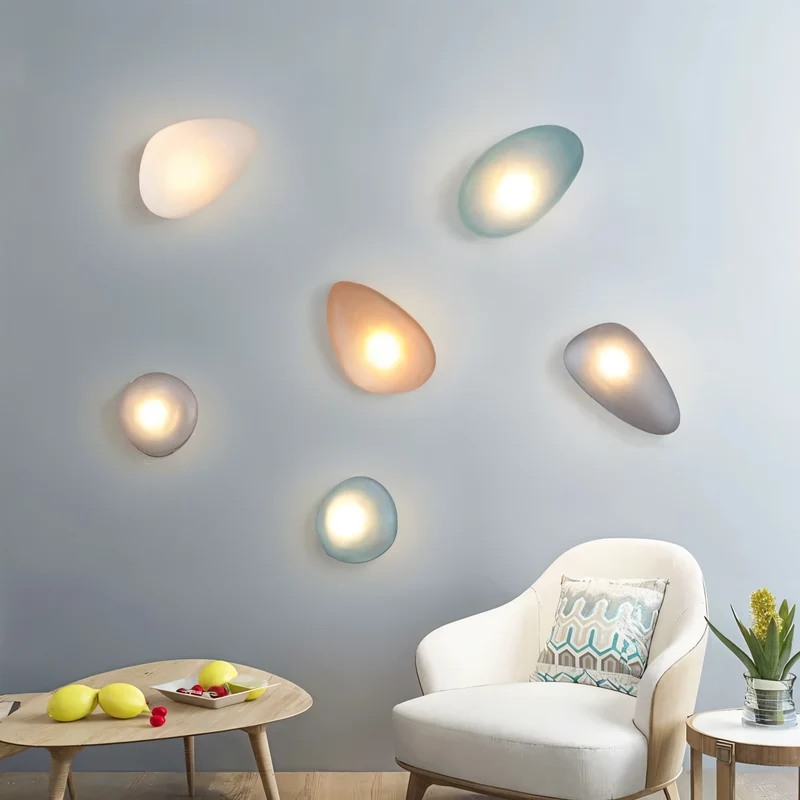 PebbleGlow | Minimalistische LED-Wandleuchte aus Glas