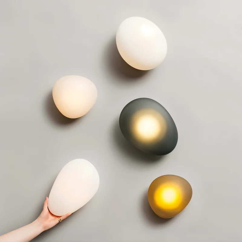 PebbleGlow | Minimalistische LED-Wandleuchte aus Glas