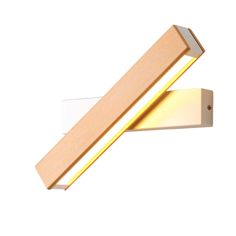 LignoLux | 360° drehbare LED-Wandleuchte aus Holz