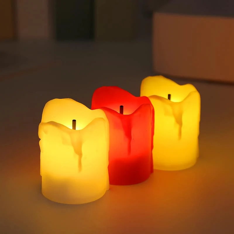 Batteriebetriebene LED Teelichter flackernd wie Kerzen