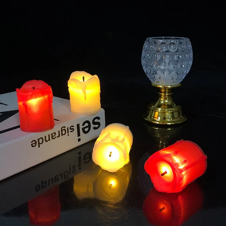 Batteriebetriebene LED Teelichter flackernd wie Kerzen