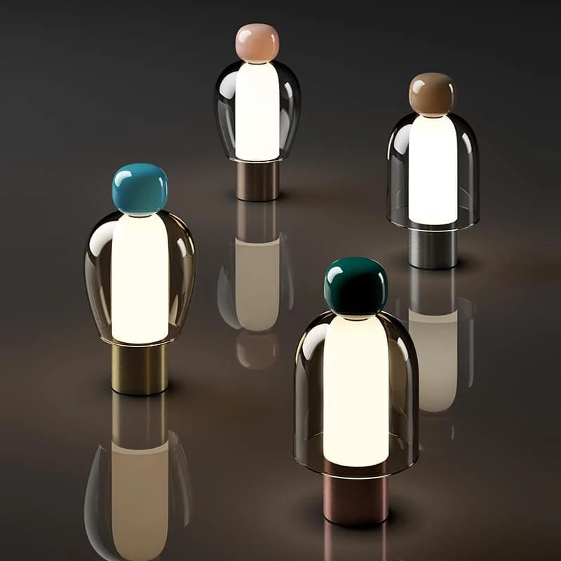 Skandinavische Design Nachttischlampe wiederaufladbar