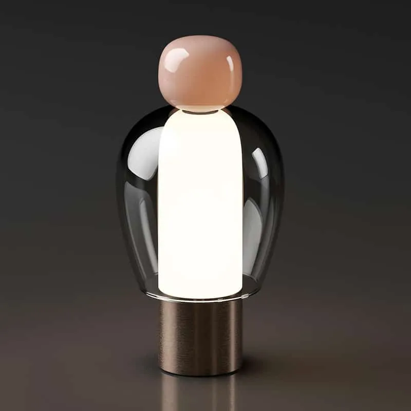 Skandinavische Design Nachttischlampe wiederaufladbar