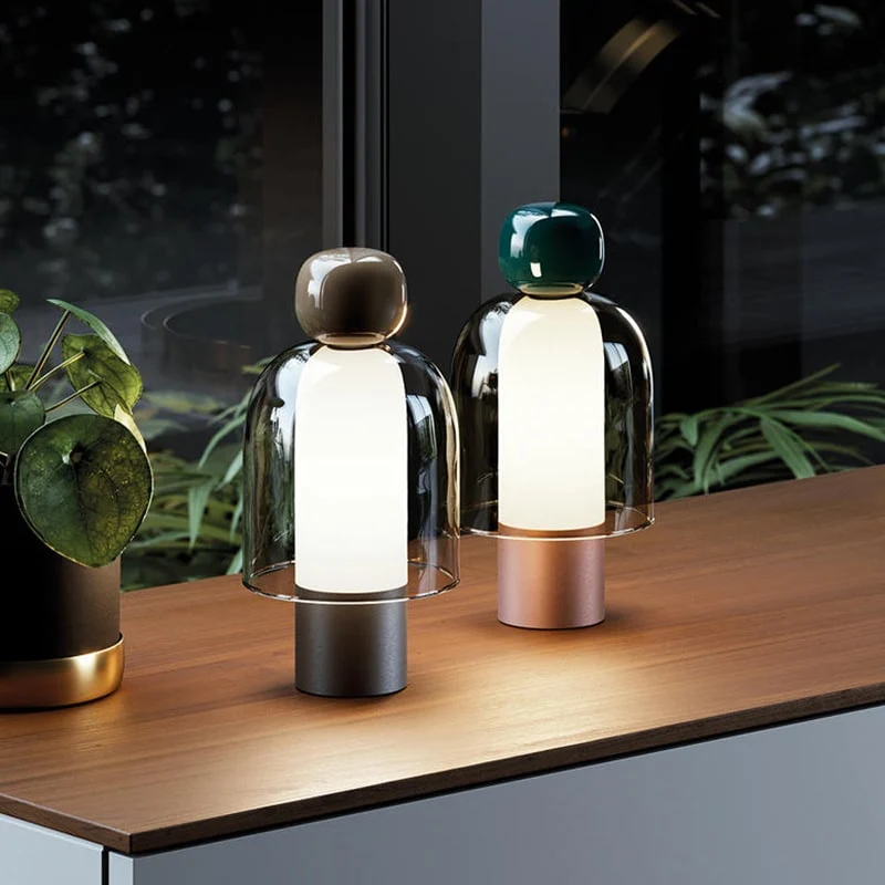 Skandinavische Design Nachttischlampe wiederaufladbar