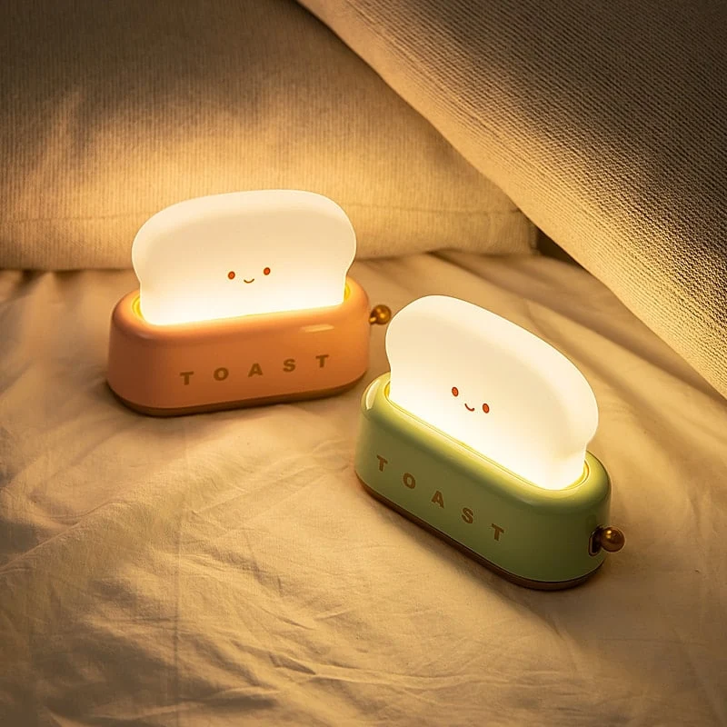 Niedliches Toaster Nachtlicht mit USB Ladefunktion