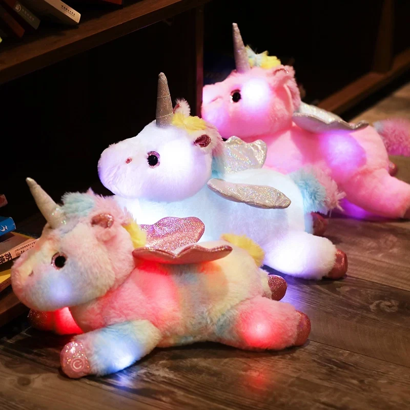 Geflügeltes Einhorn Kuscheltier mit Licht
