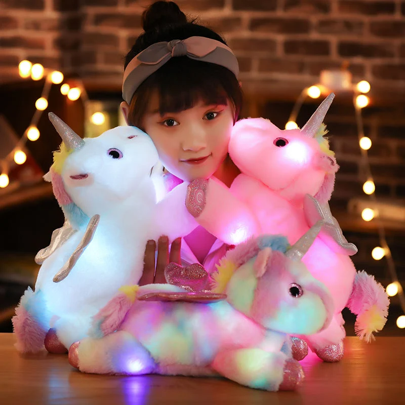 Geflügeltes Einhorn Kuscheltier mit Licht