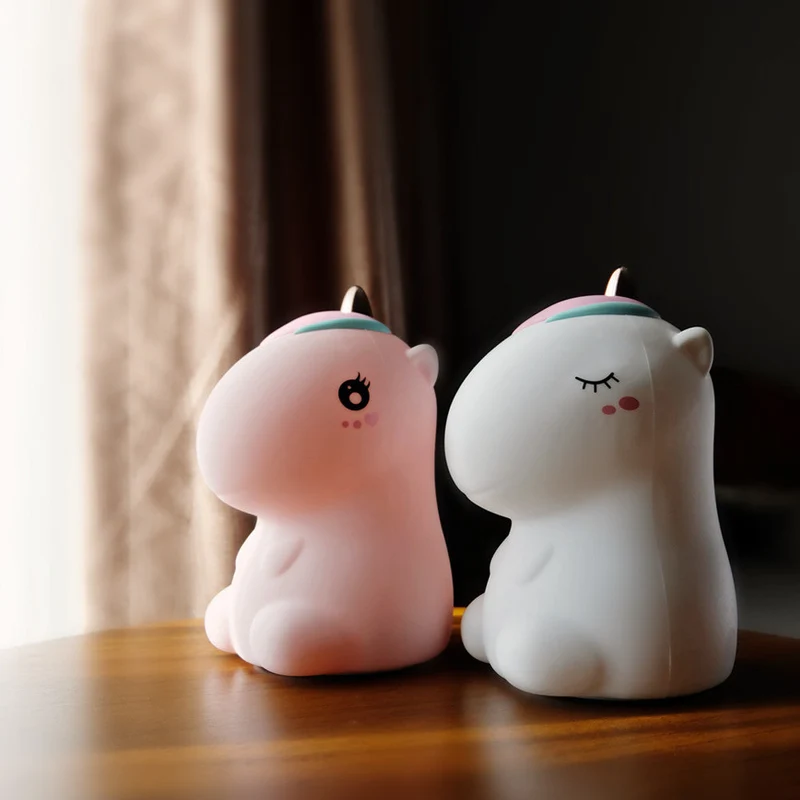 Buntes Einhorn Nachtlicht aus Silikon USB