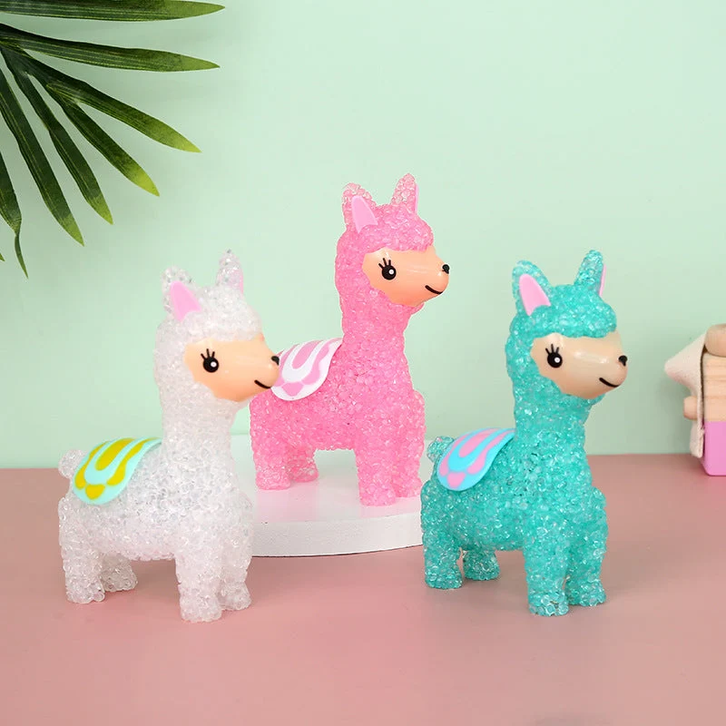 Kleines Glitzer-Lama LED Nachtlicht für Kinder