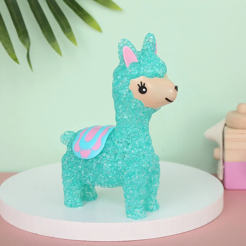 Kleines Glitzer-Lama LED Nachtlicht für Kinder