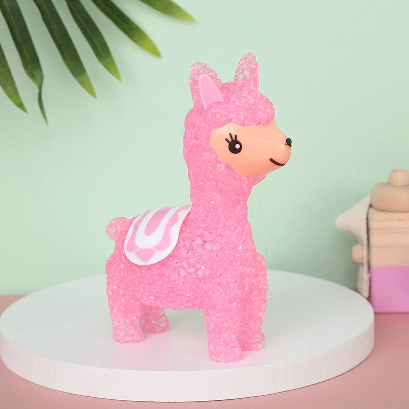 Kleines Glitzer-Lama LED Nachtlicht für Kinder