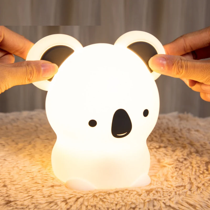 Buntes Koala LED Nachtlicht aus Silikon