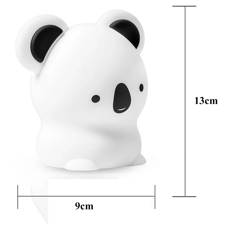 Buntes Koala LED Nachtlicht aus Silikon