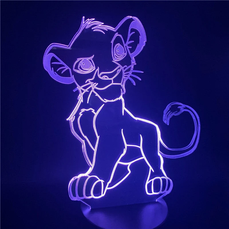 Simba 3D LED Lampe für Kinderzimmer