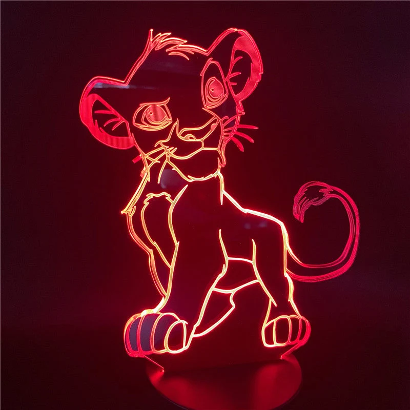 Simba 3D LED Lampe für Kinderzimmer
