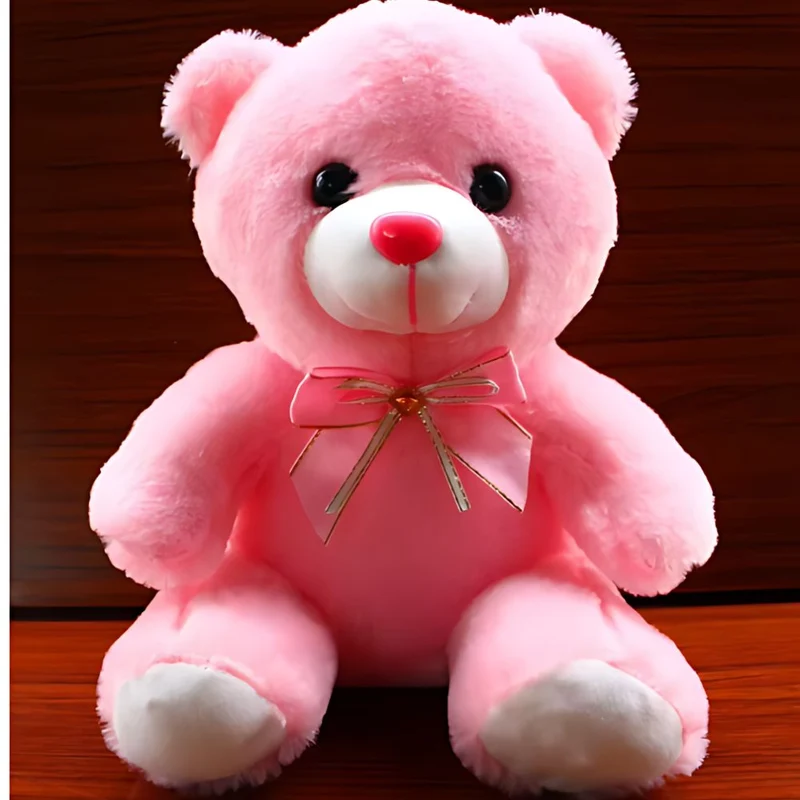 Leuchtender Teddybär Plüschtier weiß oder rosa