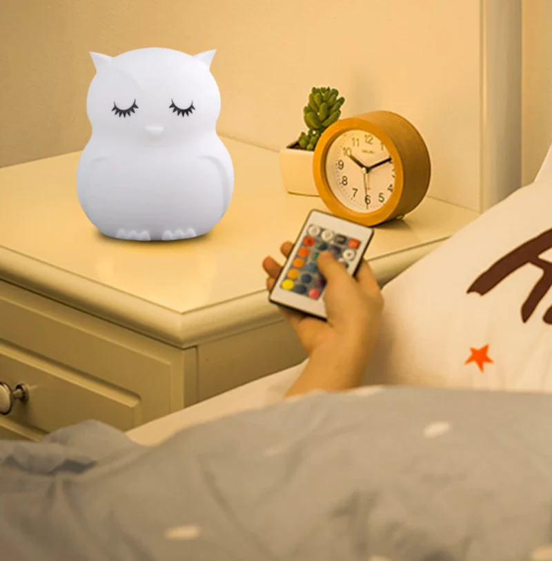 Baby Eulen Nachtlicht mit Fernbedienung