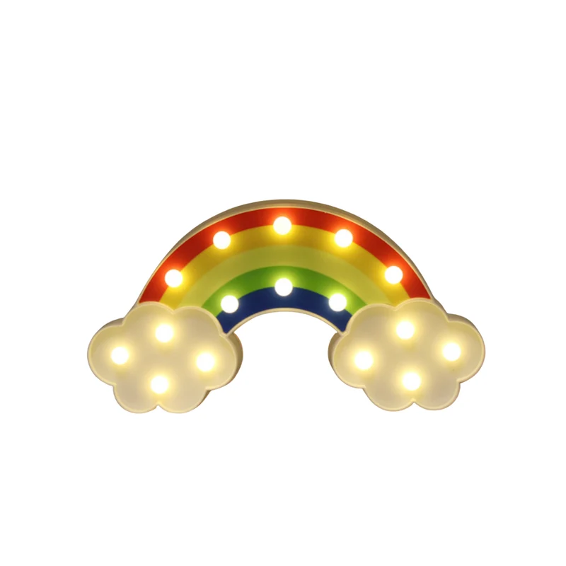 LED Deko Lampe Regenbogen mit Wolken