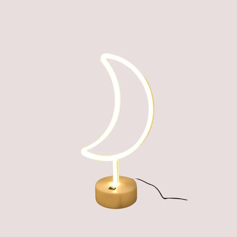 Weiße LED Neon Lampe Mond