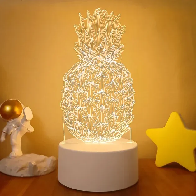 AnanasGlow | 3D-Ananas LED-Nachtlicht