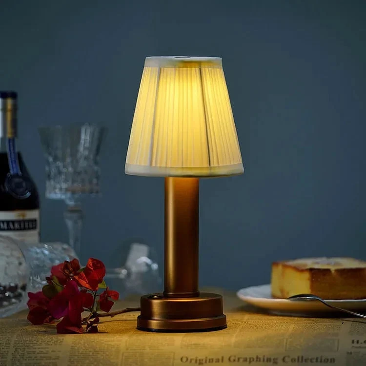 CozyGlow | Kabellose LED-Tischlampe aus Stoff