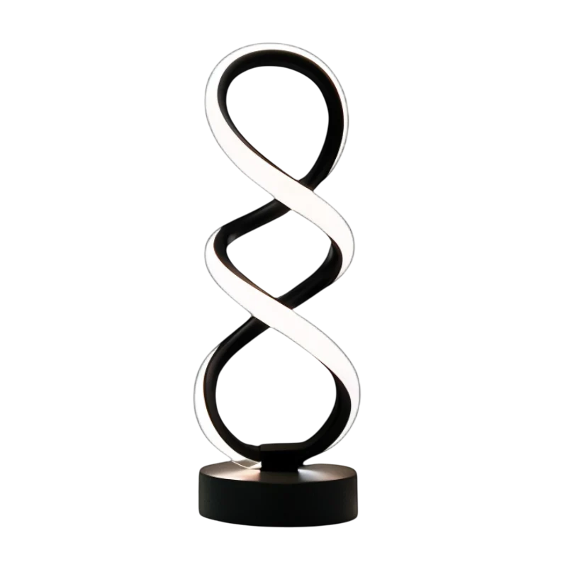 LumiSpire | Spiralförmige LED-Tischleuchte mit Farbmodi