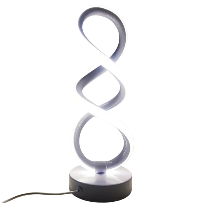 LumiSpire | Spiralförmige LED-Tischleuchte mit Farbmodi