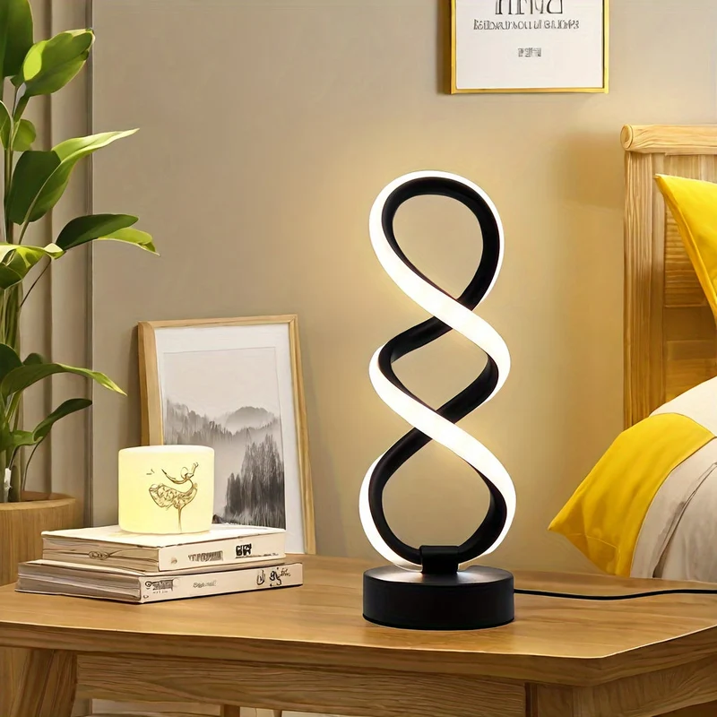 LumiSpire | Spiralförmige LED-Tischleuchte mit Farbmodi