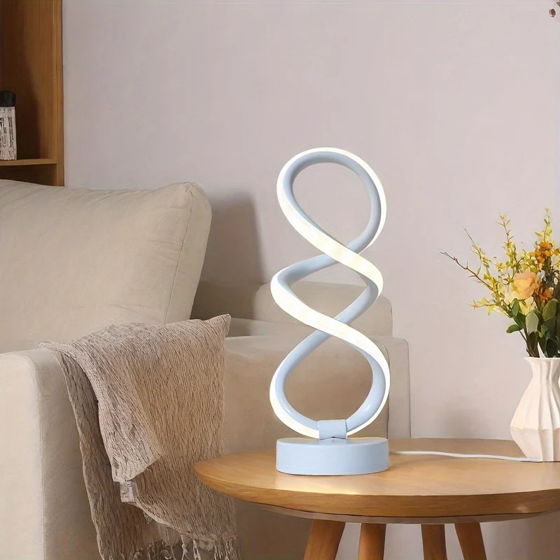 LumiSpire | Spiralförmige LED-Tischleuchte mit Farbmodi