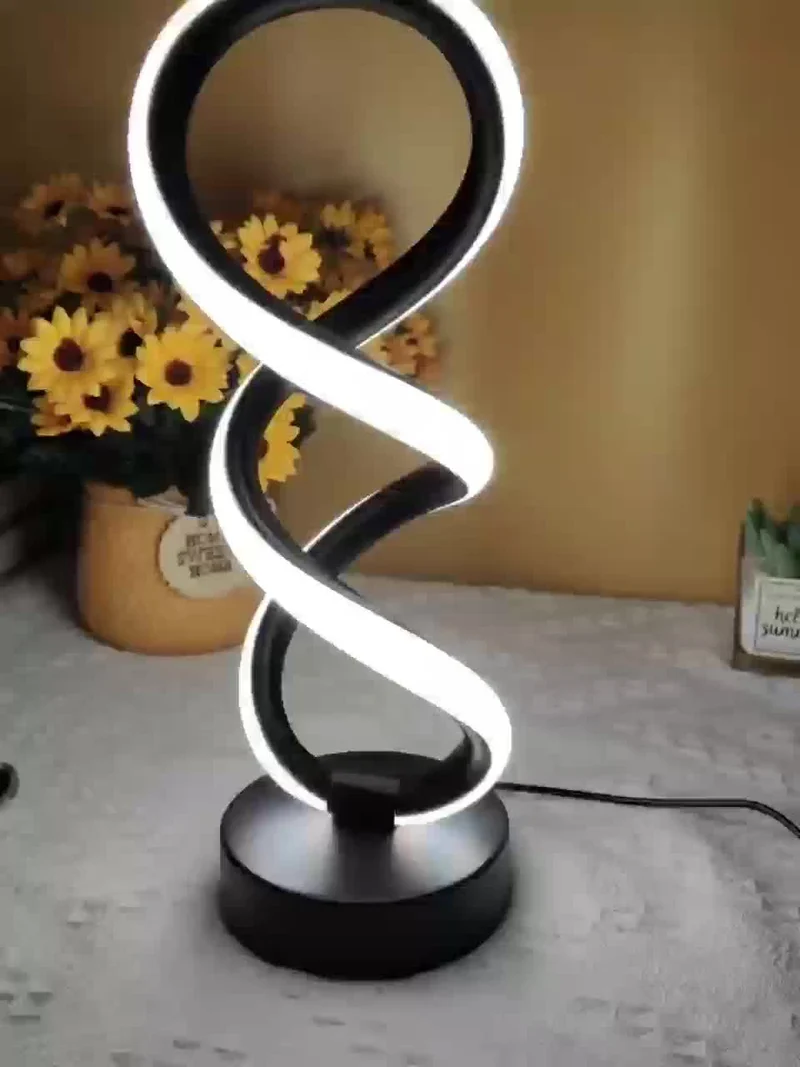 LumiSpire | Spiralförmige LED-Tischleuchte mit Farbmodi