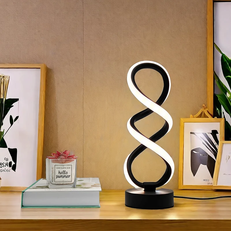 LumiSpire | Spiralförmige LED-Tischleuchte mit Farbmodi