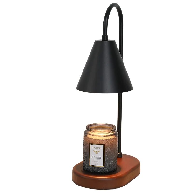 AromaGlow | Wachsschmelzlampe aus Eichenholz mit Dimmfunktion
