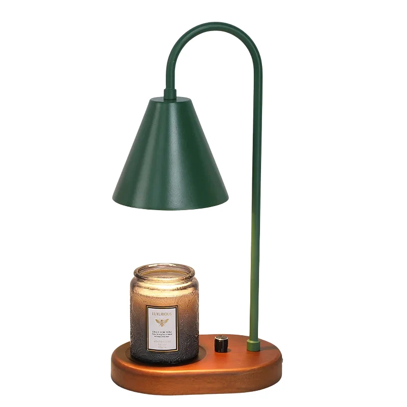 AromaGlow | Wachsschmelzlampe aus Eichenholz mit Dimmfunktion