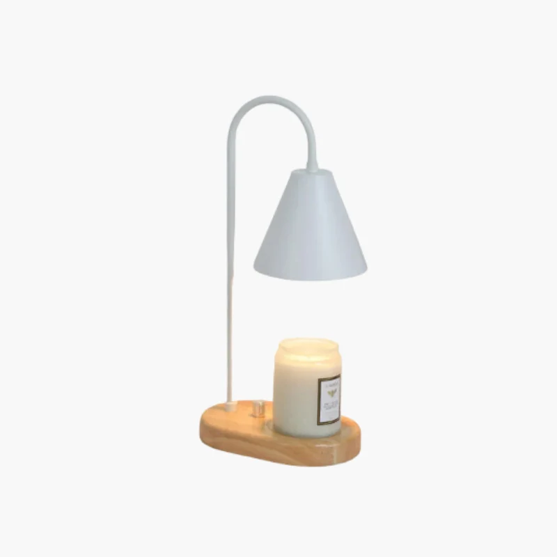 AromaGlow | Wachsschmelzlampe aus Eichenholz mit Dimmfunktion