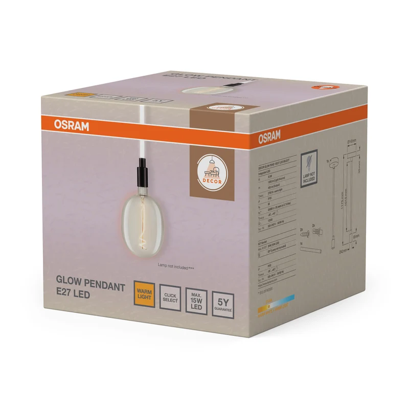 OSRAM DECOR Glow Pendelleuchte 1xE27 LED Select
