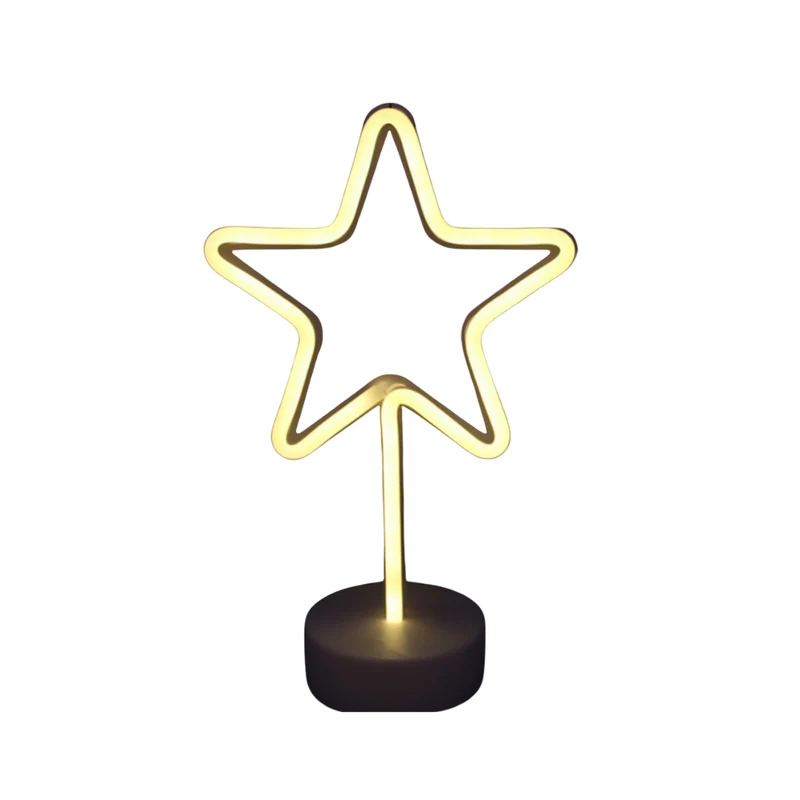 Gelbe LED Neon Lampe Stern