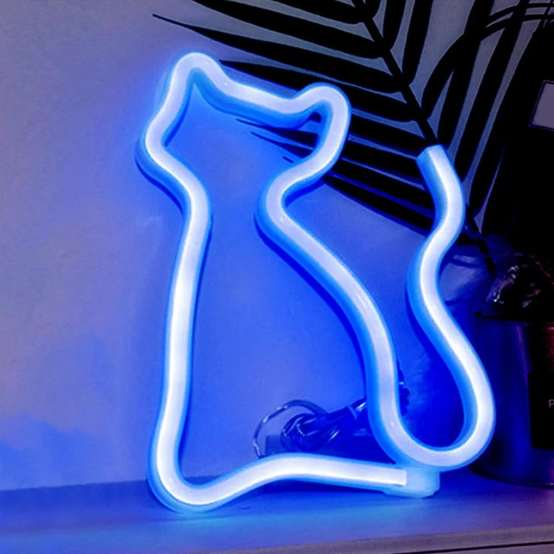 Katzen LED Neon Lampe Deko