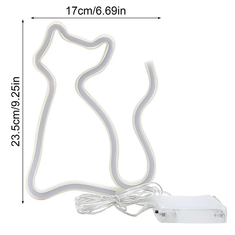 Katzen LED Neon Lampe Deko