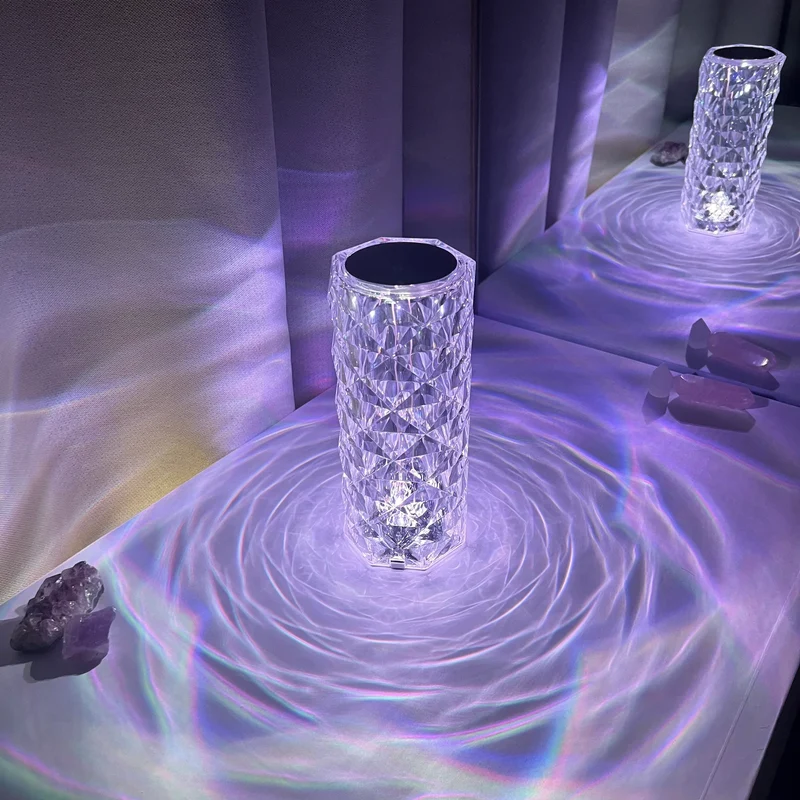 Kristalux | Kabellose Diamant-Tischleuchte mit Touch-Dimmer