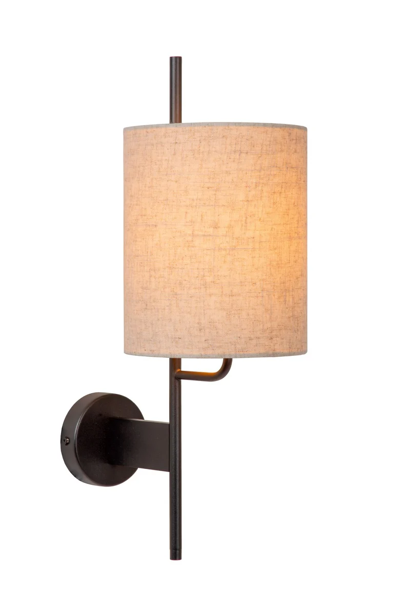 Wandleuchte Magic mit USB-Ladeanschluss und Stoffschirm Länge 18cm