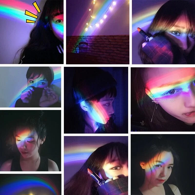 Nachtlicht Projektor mit Regenbogen Effekt
