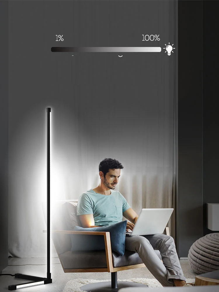 LED Eck-Stehlampe mit Regenbogenfarben