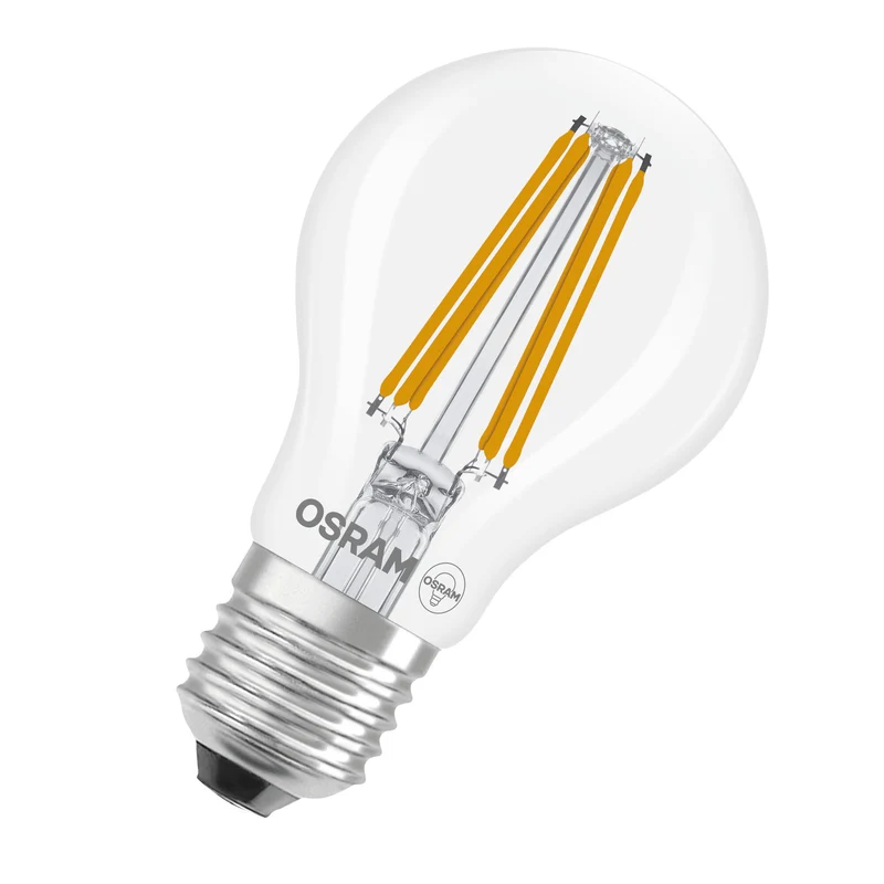 OSRAM LED LAMPS ENERGY CLASS A ENERGY EFFICIENCY FILAMENT CLASSIC A in A-Form, LED-Lampe, Glas, klar, 7,2 W, 1521 lm, 2700 K, Energieeffizienzklasse: A, CRI 80