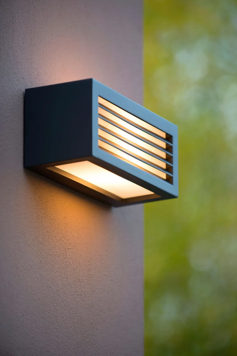 Außenwandleuchte Dimo 1-flammig IP54 25cm Anthrazit
