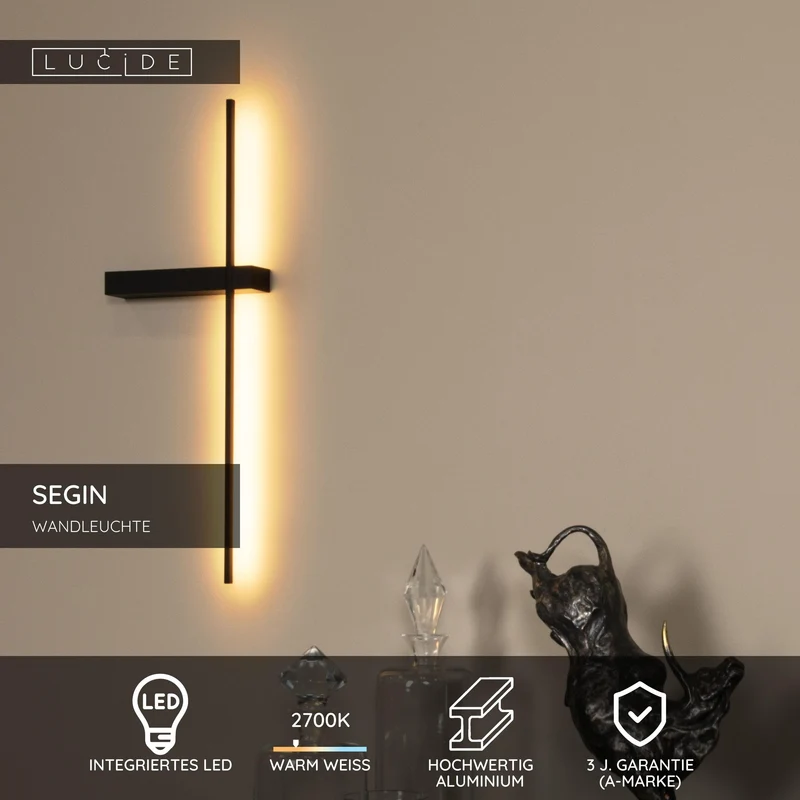 LED-Wandleuchte Segin Länge 60cm mit indirektem Licht