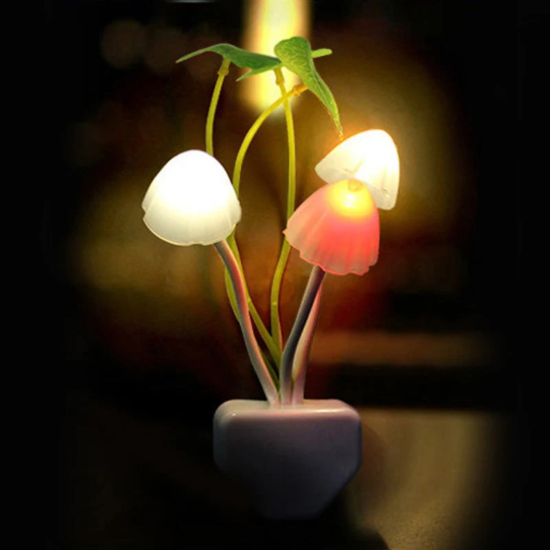 Bunte Pilz Nachtlicht Lampe für Steckdose