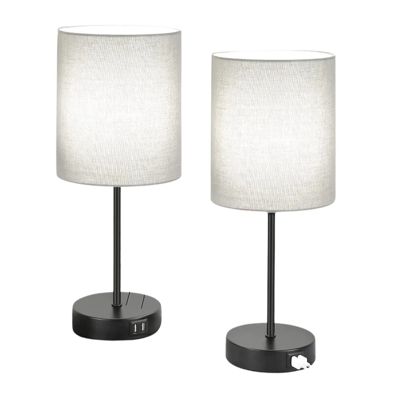 LinoDuo | Tischlampen-Set mit USB-Anschluss