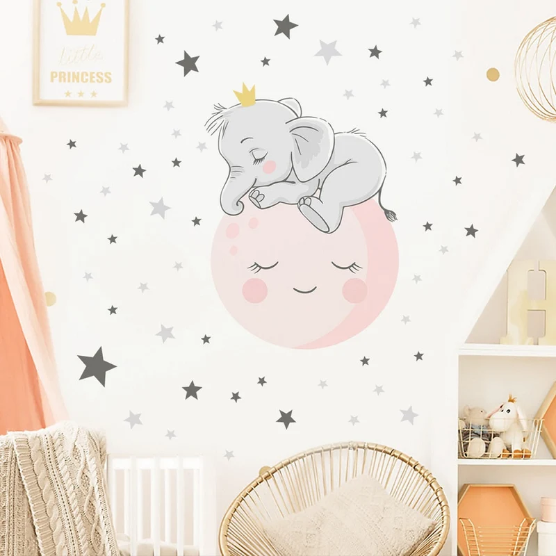 Leuchtender Wandaufkleber Elefant für Baby